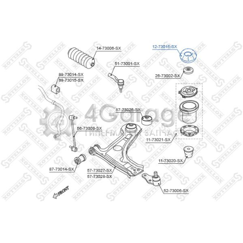 STELLOX 1273015SX Опора стойки амортизатора