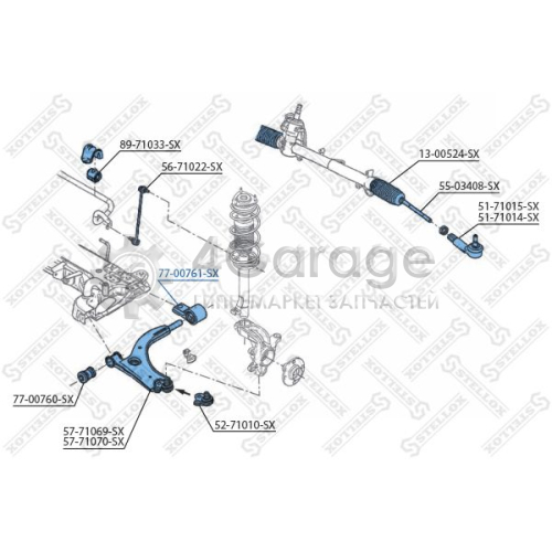 STELLOX 7700761SX Подвеска рычаг независимой подвески колеса