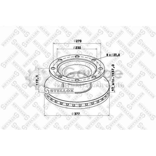 STELLOX 8500804SX Тормозной диск