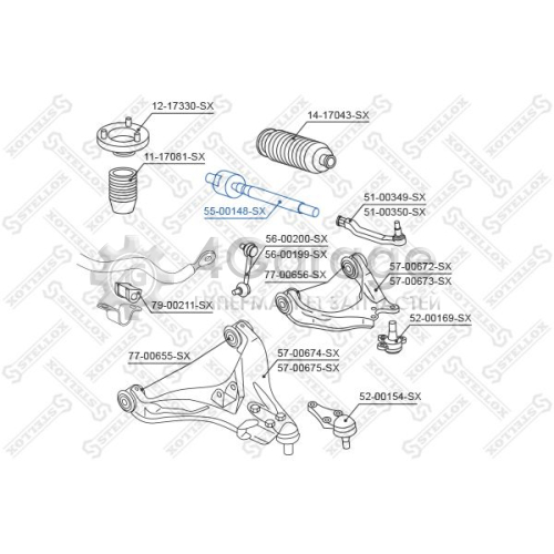 STELLOX 5500148SX Осевой шарнир рулевая тяга