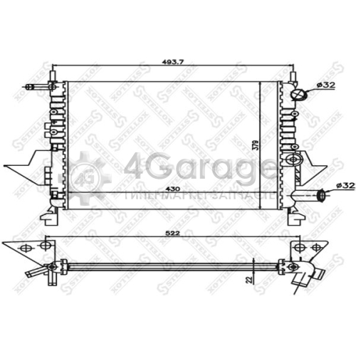 STELLOX 1026190SX Радиатор охлаждение двигателя