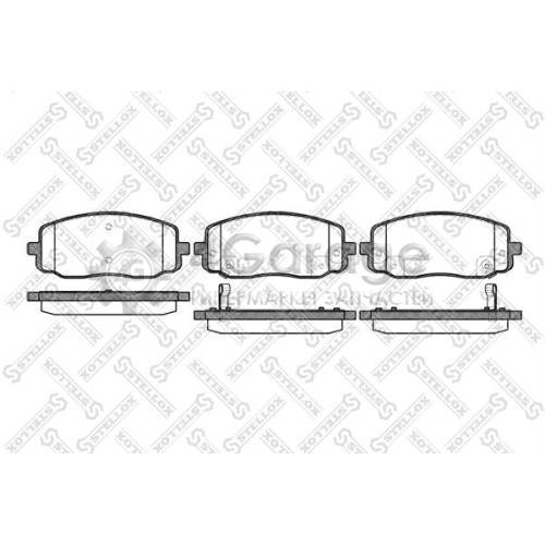 STELLOX 1144002SX Комплект тормозных колодок дисковый тормоз