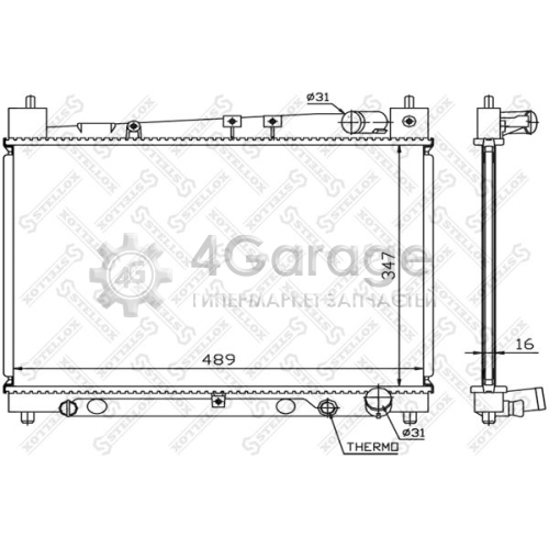 STELLOX 1026387SX Радиатор охлаждение двигателя