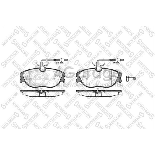 STELLOX 316044BSX Комплект тормозных колодок дисковый тормоз