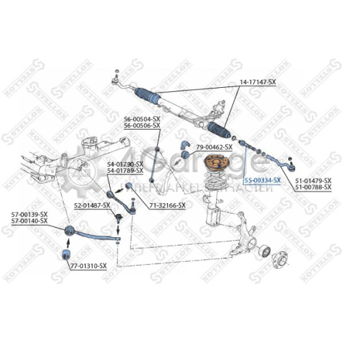 STELLOX 5500334SX Осевой шарнир рулевая тяга