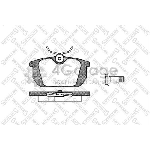 STELLOX 242000SX Комплект тормозных колодок дисковый тормоз