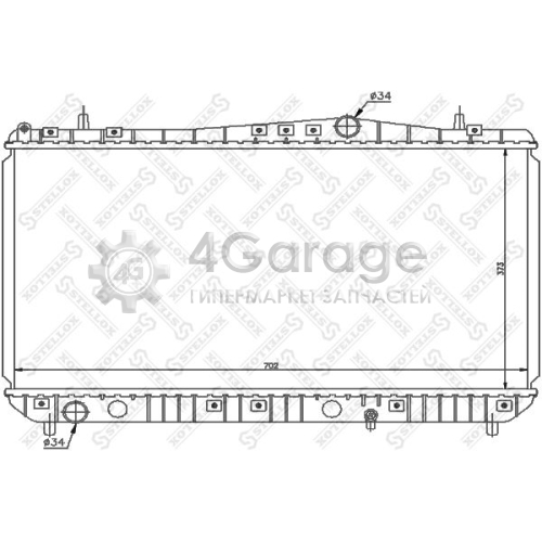 STELLOX 1025688SX Радиатор охлаждение двигателя