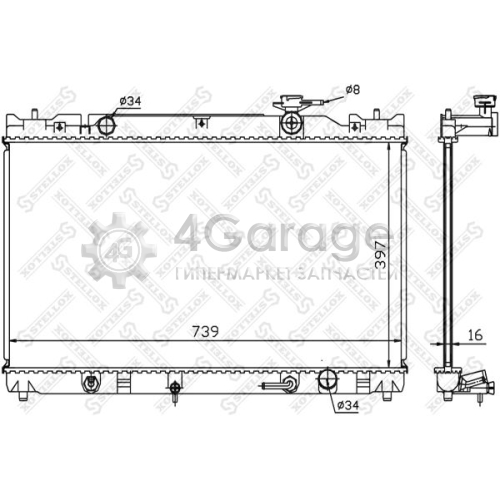 STELLOX 1025149SX Радиатор охлаждение двигателя