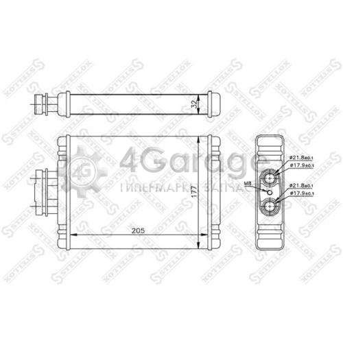 STELLOX 1035114SX Теплообменник отопление салона