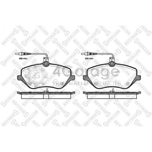 STELLOX 1112004SX Комплект тормозных колодок дисковый тормоз
