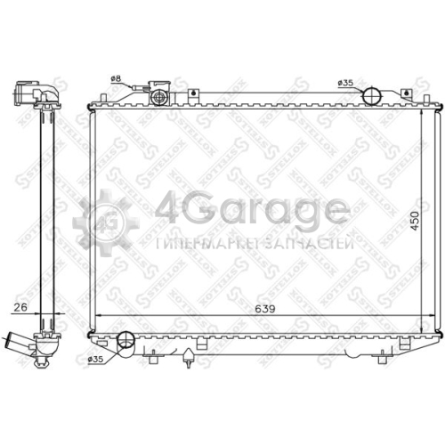 STELLOX 1025474SX Радиатор охлаждение двигателя