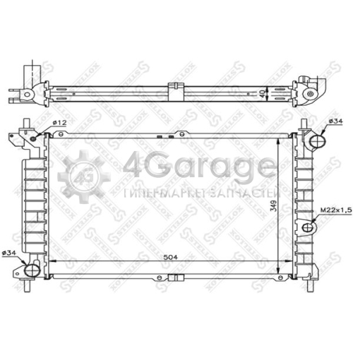 STELLOX 1025259SX Радиатор охлаждение двигателя