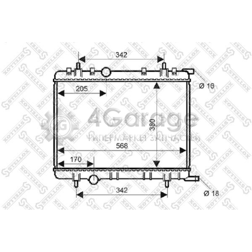 STELLOX 1025352SX Радиатор охлаждение двигателя