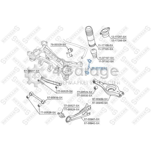 STELLOX 5600408SX Тяга / стойка стабилизатор