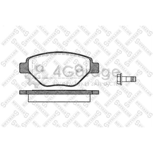 STELLOX 988000SX Комплект тормозных колодок дисковый тормоз