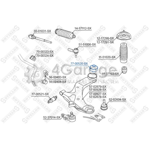 STELLOX 7700520SX Подвеска рычаг независимой подвески колеса