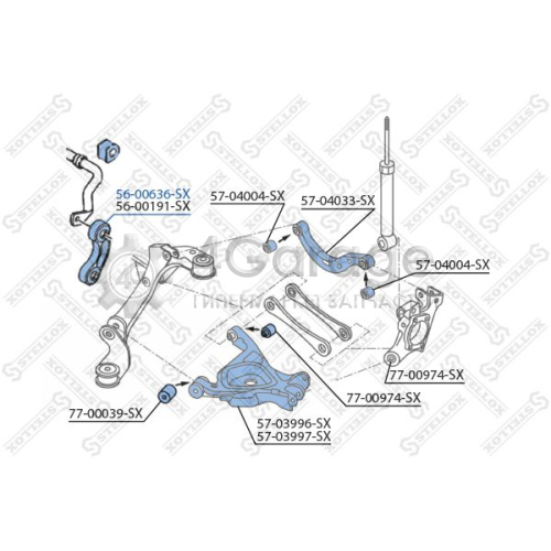 STELLOX 5600636SX Тяга / стойка стабилизатор