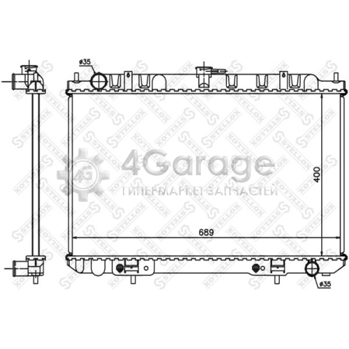 STELLOX 1025397SX Радиатор охлаждение двигателя