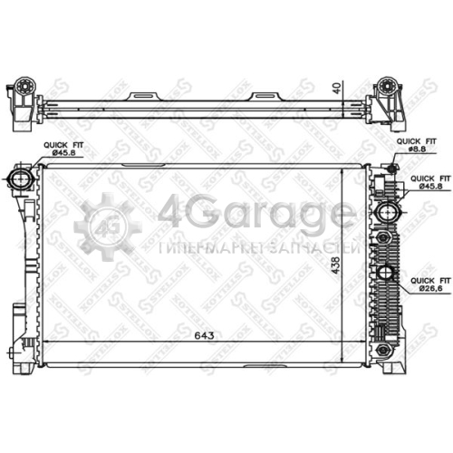 STELLOX 1026555SX Радиатор охлаждение двигателя