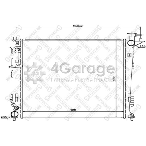 STELLOX 1026617SX Радиатор охлаждение двигателя