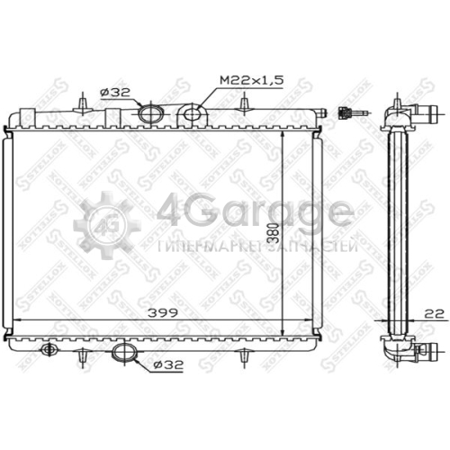 STELLOX 1025122SX Радиатор охлаждение двигателя