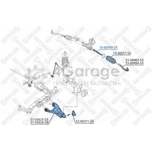 STELLOX 5500395SX Осевой шарнир рулевая тяга