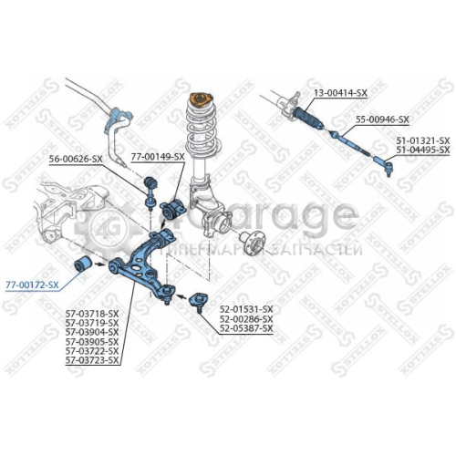 STELLOX 7700172SX Подвеска рычаг независимой подвески колеса