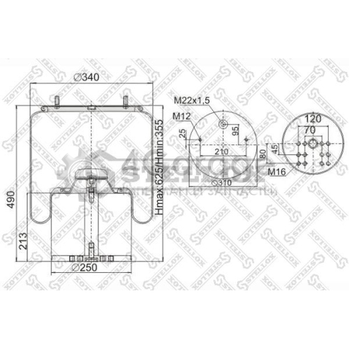 STELLOX 9009423SX Кожух пневматической рессоры