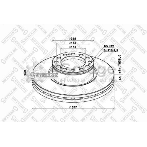 STELLOX 8500813SX Тормозной диск