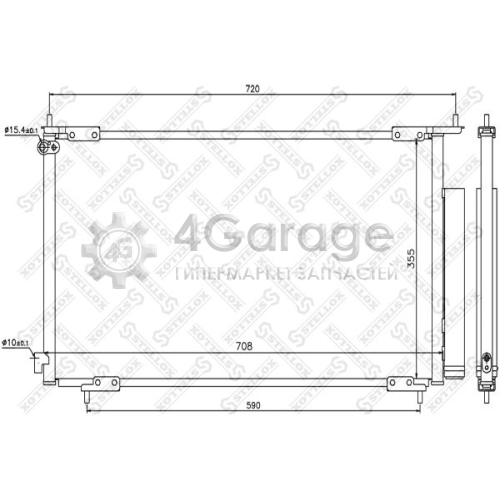 STELLOX 1045096SX Конденсатор кондиционер