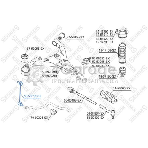 STELLOX 5653018SX Тяга / стойка стабилизатор