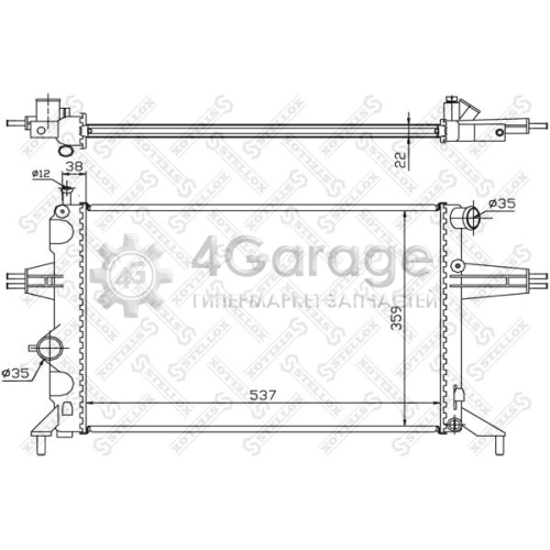 STELLOX 1025163SX Радиатор охлаждение двигателя