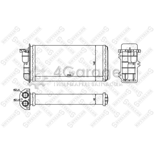 STELLOX 1035008SX Теплообменник отопление салона