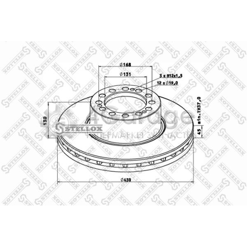 STELLOX 8500815SX Тормозной диск