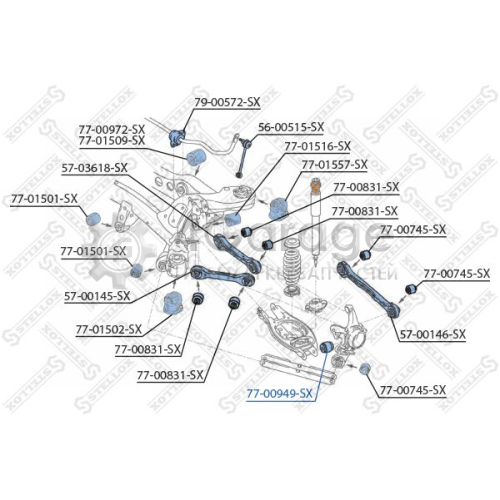 STELLOX 7700949SX Подвеска рычаг независимой подвески колеса