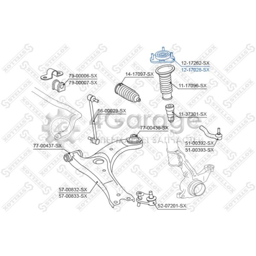 STELLOX 1217028SX Опора стойки амортизатора