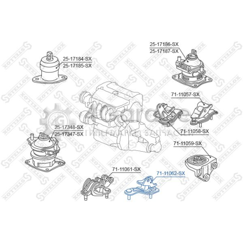 STELLOX 7111062SX Подвеска ступенчатая коробка передач