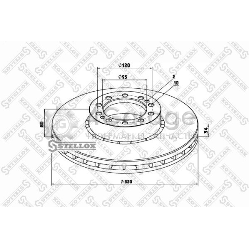 STELLOX 8500777SX Тормозной диск