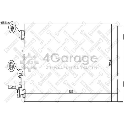 STELLOX 1045694SX Конденсатор кондиционер