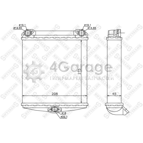 STELLOX 1035170SX Теплообменник отопление салона