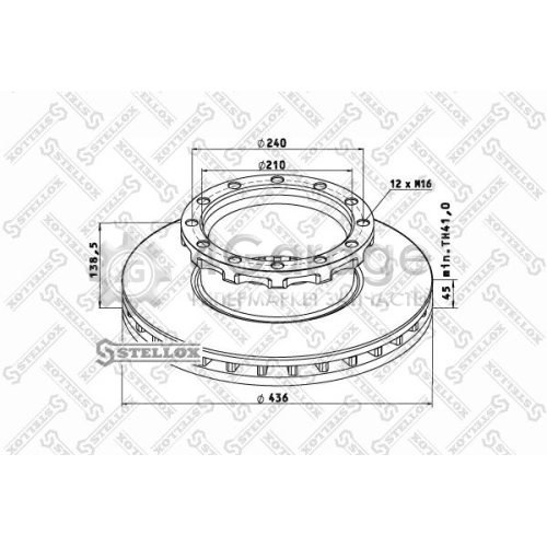 STELLOX 8500743SX Тормозной диск