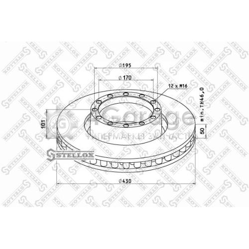 STELLOX 8500741SX Тормозной диск