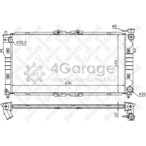 STELLOX 1025033SX Радиатор охлаждение двигателя