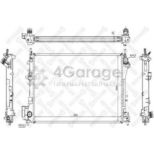 STELLOX 1026000SX Радиатор охлаждение двигателя