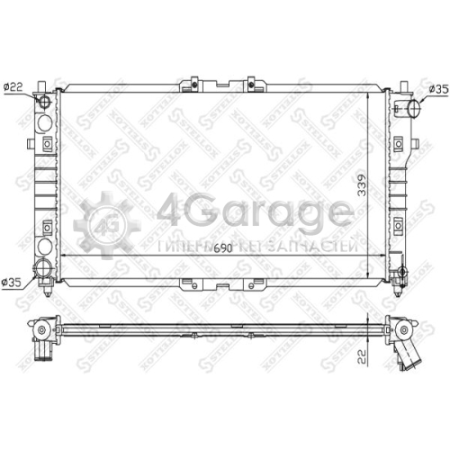 STELLOX 1025859SX Радиатор охлаждение двигателя