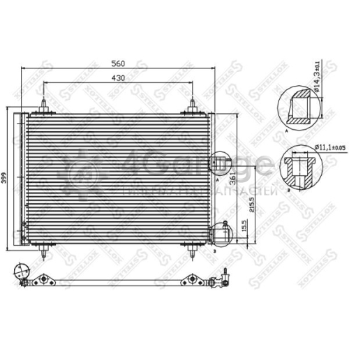 STELLOX 1045057SX Конденсатор кондиционер