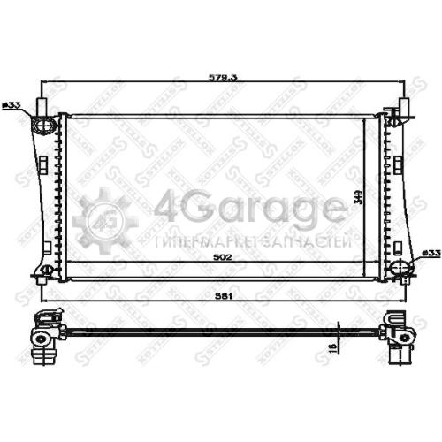 STELLOX 1025157SX Радиатор охлаждение двигателя