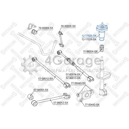 STELLOX 1217025SX Опора стойки амортизатора