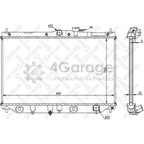 STELLOX 1025032SX Радиатор охлаждение двигателя