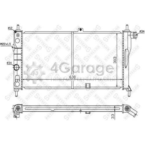 STELLOX 1025101SX Радиатор охлаждение двигателя